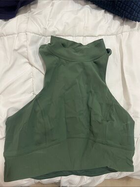 Lululemon Green High Neck Athletic Crop Top
